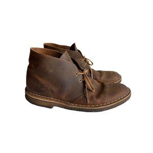 Clarks Men's Originals Desert Boots Brown Leather Lace Up Gumsole Size 9.5